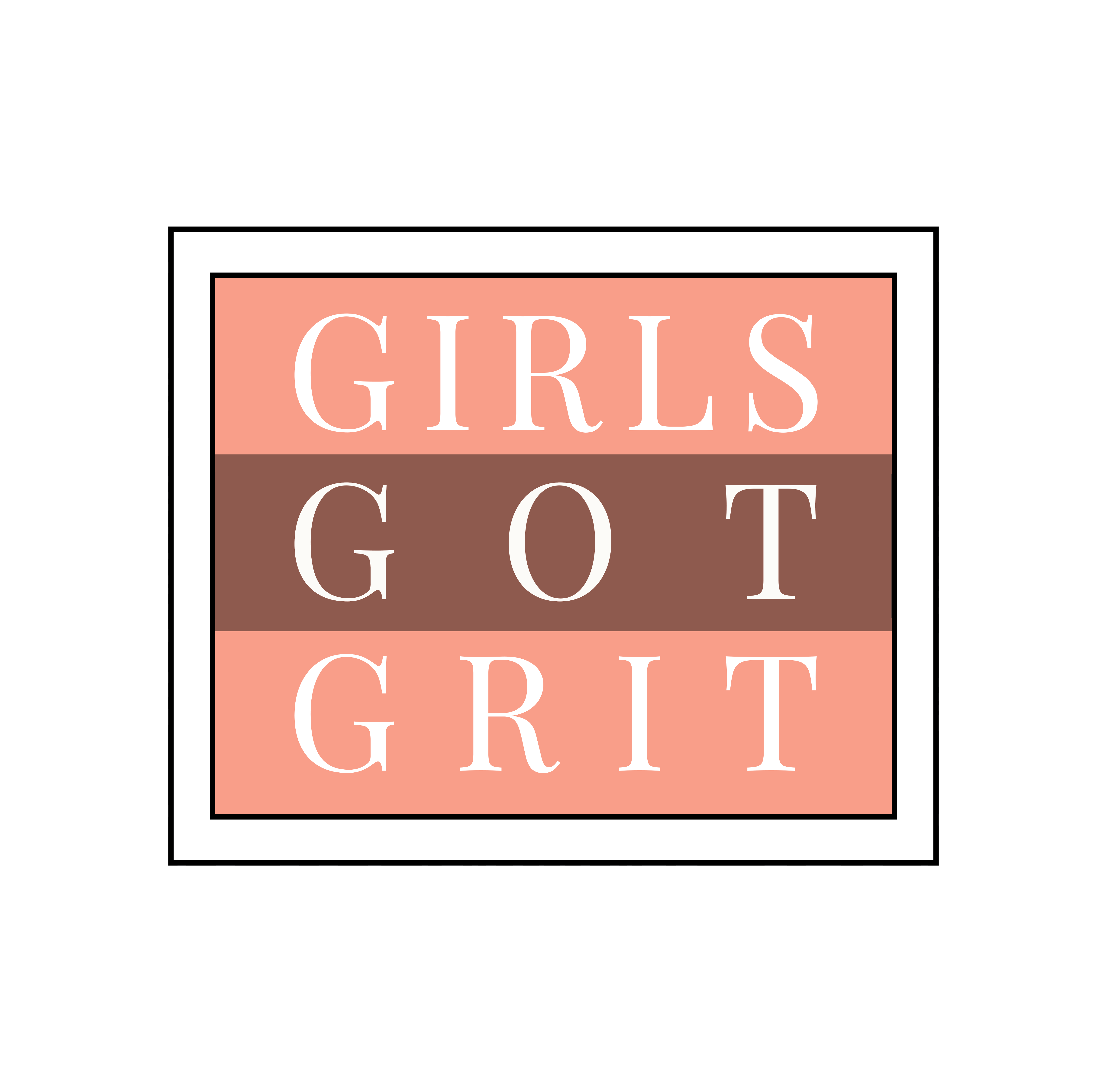 Girls Got Grit WHITE-peach